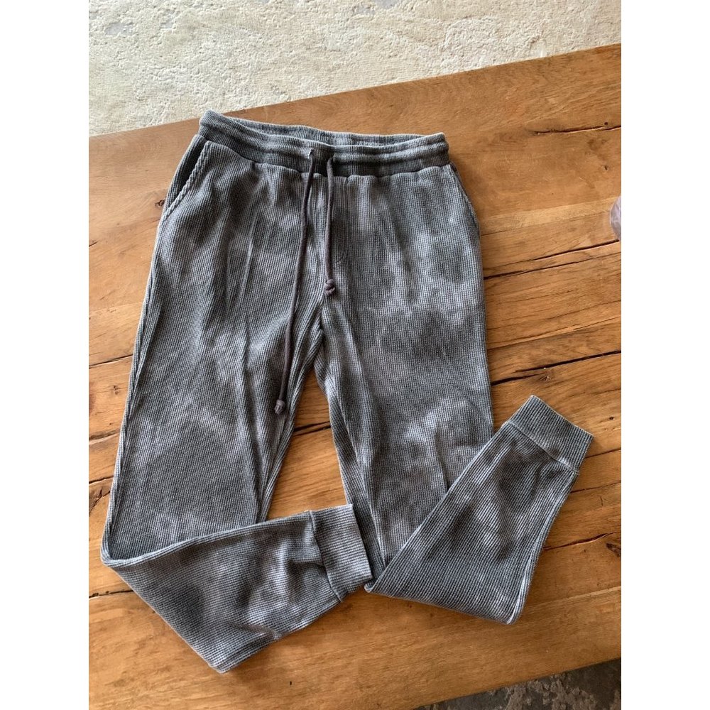 RDI thermal tie dye jogger Pants black grey AFALLON M